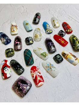 ネイルサロン 爪/クリスマスネイル