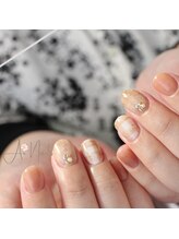 アイネイルズ(Ai nails)/ふわふわなチェックネイル