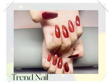 トレンドネイルスタジオ(Trend Nail Studio)/マグネットベースの斜めフレンチ