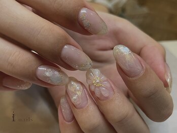アイネイルズ 吉祥寺店(I nails)/ぷっくりフラワーちゅるんネイル