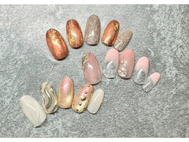 秋ネイル/ヌーデーネイル