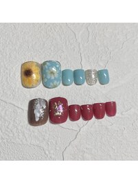 summer foot nail ¥7700