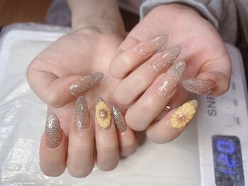 ヘブン ネイル 鶯谷(HEAVEN Nail)/チップ長さだしアート2指