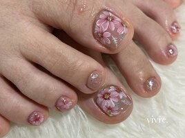 フラワー/フット/手書き