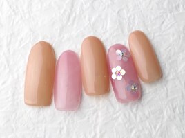 オフィスお花ネイル