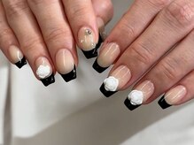 and &nbsp;w/Laque mini/＊フレンチ薔薇ネイル＊