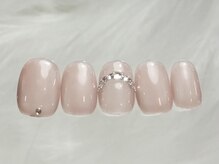 ネイルメゾン 渋谷店(NAIL MAISON)/シンプルベージュストーン¥5500
