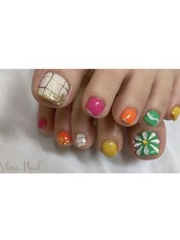 カラフルアートネイル