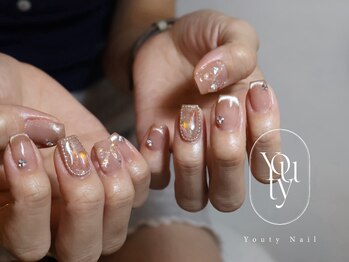 ユーティーネイル(Youty Nail)/キラキラマグネットフレンチ