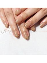 アイネイルズ(Ai nails)/ミラーフレンチ