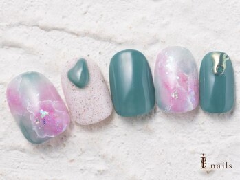 アイネイルズ 横浜WEST店(I-nails)/パープル×グリーン9480円
