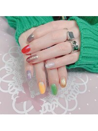 冬のマグネットネイル