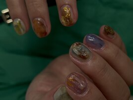 絵画風ニュアンスネイル