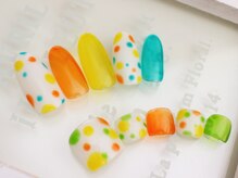 ネイルサロン あかねいろ/夏色　ドットアート　お揃い