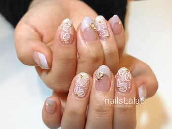 ネイルズ ララ(nails Lala)/綺麗め春ネイル
