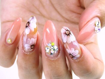 トータルビューティーアンドアズフローラ(Total Beauty & a`s Flora)/お呼ばれに♪フラワーネイル