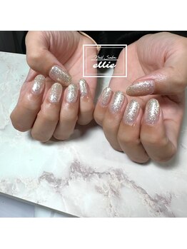 エリー(ellie)/ホワイトシルバーラメワンカラー