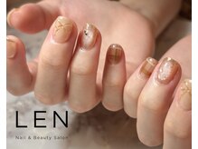 レン(LEN.)/ゴールドチェックリボン