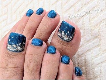 セラピッシュネイル (therapish nail)の写真/サンダルの季節到来！フットで足先までおしゃれに。豊富なアートで指先を彩ります◎