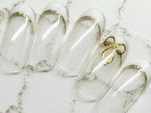 チェリーズネイル(Cherrys Nail)/フレンチネイル リボンネイル