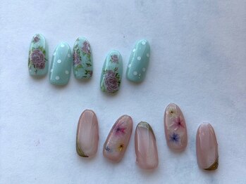 カラーズ荻窪 ネイルラウンジ(Colors Ogikubo Nail Lounge)の写真/《指先にそっと咲く可愛いお花シリーズ》大人女性にもぴったりの可愛いらしいデザインを豊富にご用意♪