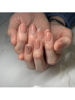 ネイルニジュウイチ(nail 21)/ジェルグラデ+先端ラメ