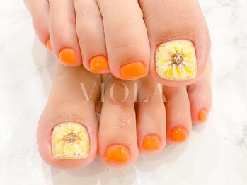 ヴィオラ(VIOLA)/ひまわり/夏ネイル