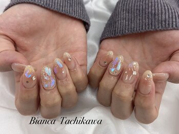 ビアンカ フロム中武立川店(Bianca)/うるちゅるチークネイル¥9000