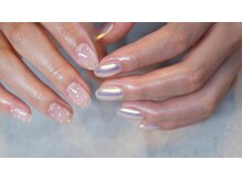 ミニュイ(nail minuit)/ミラー＋スタッズ