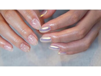 ミニュイ(nail minuit)/ミラー＋スタッズ