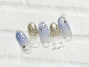 ライト ネイルズ ニシノミヤ(light nails NISHINOMIYA)/ブルーグラデーション
