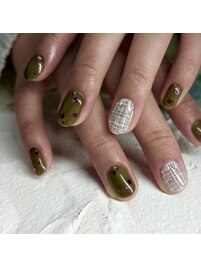 ワンカラーのマーブル