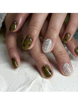 ワンカラーのマーブル