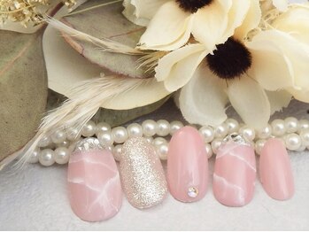 ネイルズガッシュ 大森駅前店(NAILs GUSH)/*ピンキー大理石*