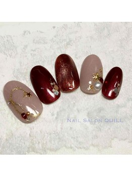ネイルサロン クイル(QUILL)/12月ボルドー（２）