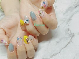 押し花シール×３Ｄスワロ