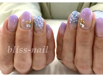 ブリスネイル(bliss-nail)/紫陽花ネイル