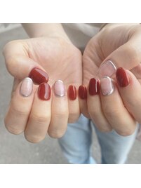 ワンカラー×かこみメタリック