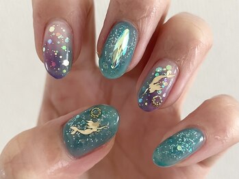 クォーターリゾートネイル(QUARTER RESORT nail)/マーメイドネイル☆