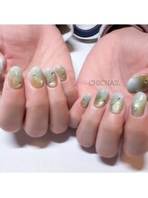 シックネイル(CHIC NAIL)/緑ネイル