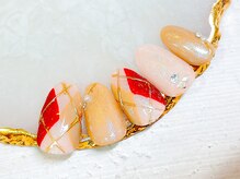 ルアナ(Luana.)/ミラーアーガイルネイル