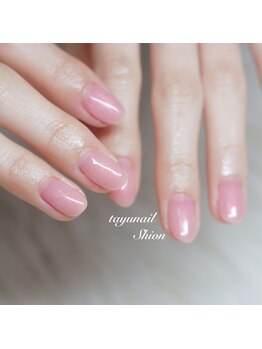 キラキラピンクネイル