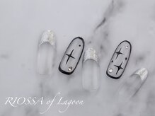 リオッサ オブ ラグーン(RIOSSA of Lagoon)/ラメフレンチ×キラキラネイル