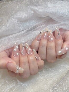 モカ 心斎橋(moca by Lee)/【Aina】フラワーネイル