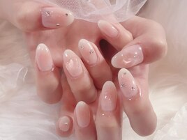 チークネイル/卒業式ネイル