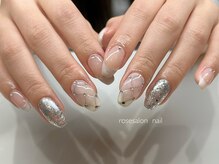トータルビューティーローズ(Rose)/キルティンググリッターネイル