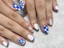 フラッグチェックネイル
