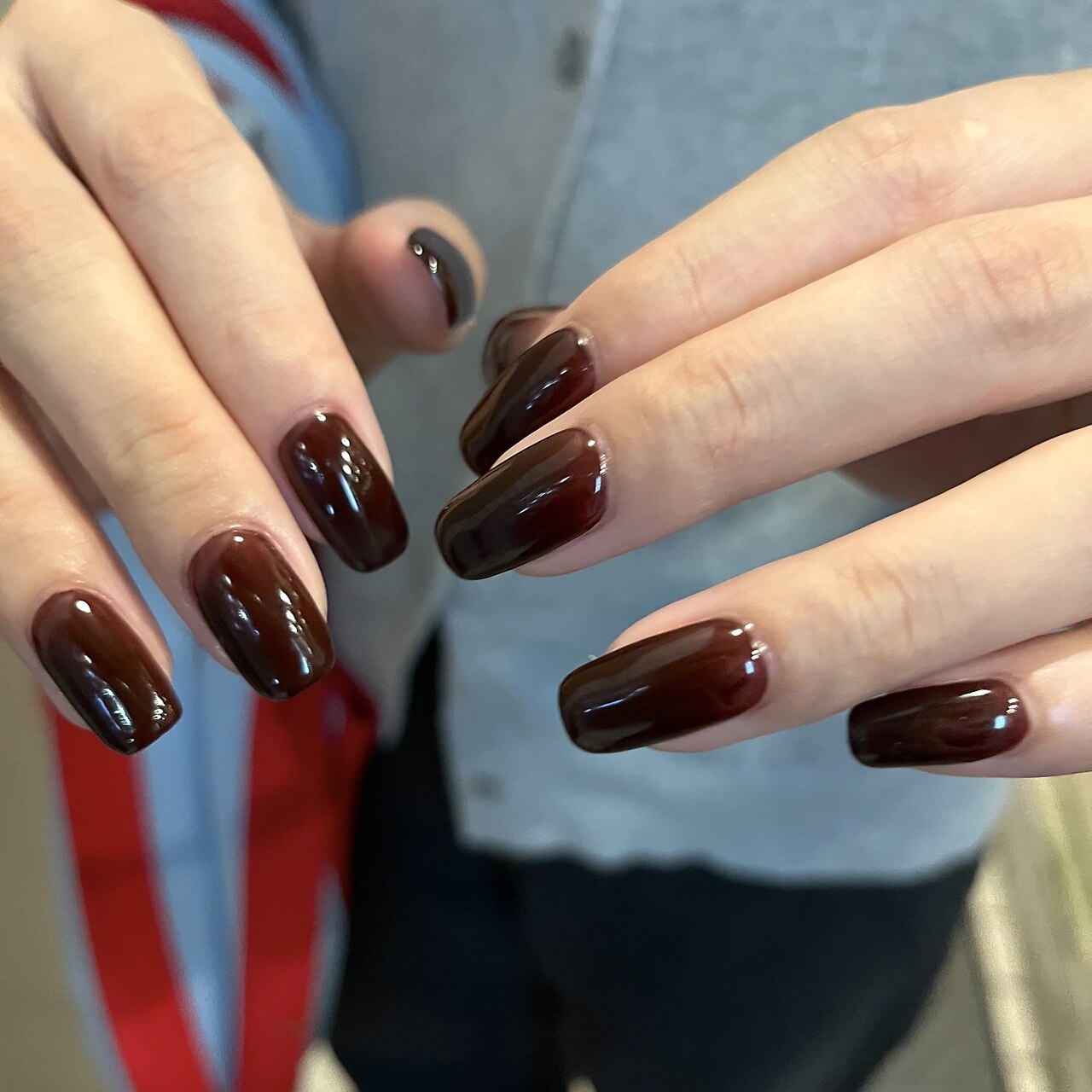 ぷっくりフラワー　マグネット　ボルドー　水引き　うねうね　成人式　振袖 2026年冬トレンド水引のネイルデザイン集｜人気順｜ホットペッパー