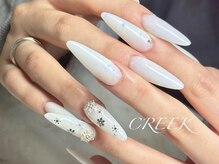クリーク(CREEK)/クリアホワイトウィンターネイル