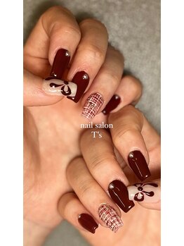 ティーズ(T's)/ツイードネイルリボンも♪